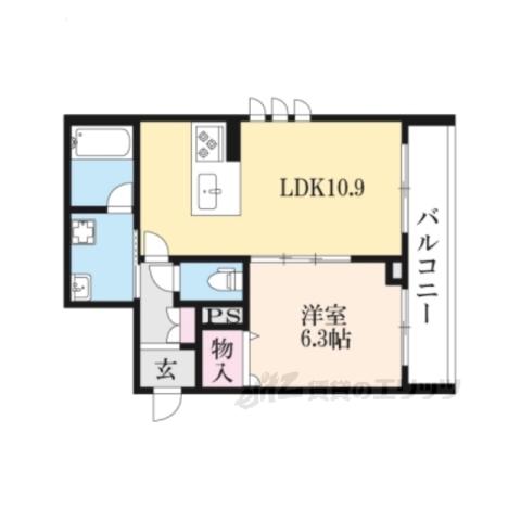PERIDOT(1LDK/2階)の間取り写真