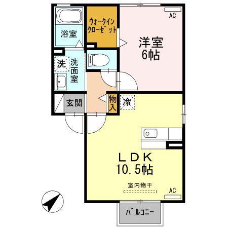 パストラル5(1LDK/2階)の間取り写真