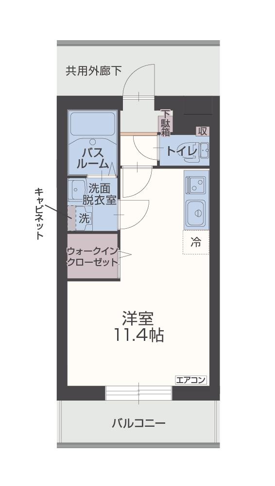 アラモ ファミリア(ワンルーム/2階)の間取り写真