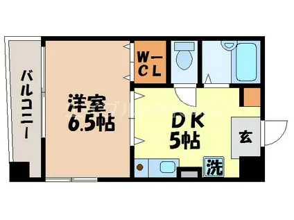 SAKURAハウス(1DK/4階)の間取り写真
