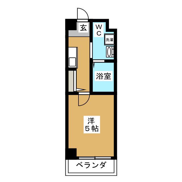 ドエルI(1K/3階)の間取り写真