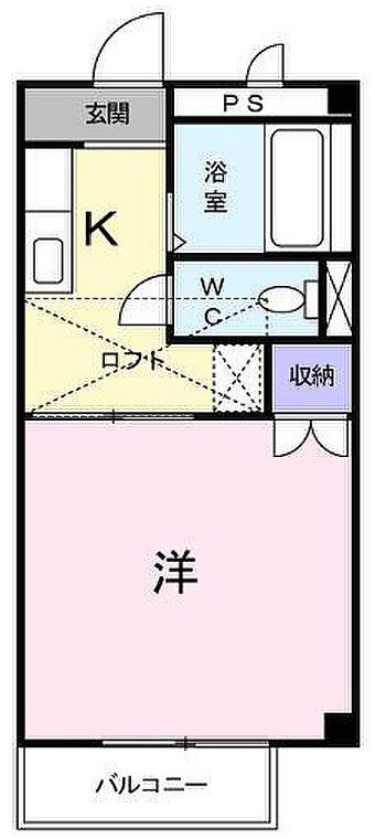 グランベール櫛原(1K/2階)の間取り写真