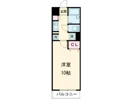 コーポアルド亀岡(1K/3階)の間取り写真