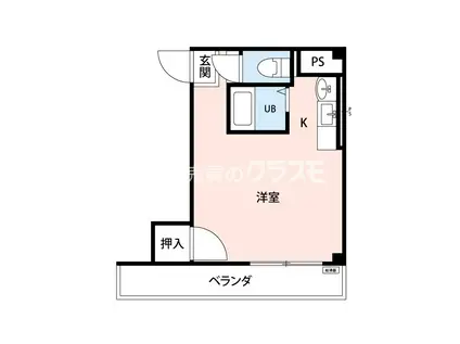 寄川マンション(ワンルーム/2階)の間取り写真