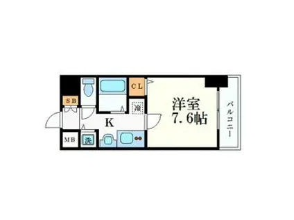 プレサンス 名古屋STATIONアライブ(1K/7階)の間取り写真