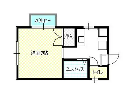 ハイツ田中M1(1K/2階)の間取り写真