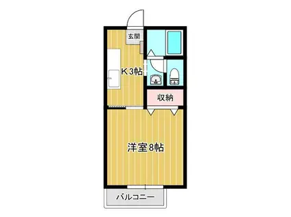 セラグランデ(1K/2階)の間取り写真