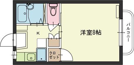 T.T.TOWN(1K/1階)の間取り写真