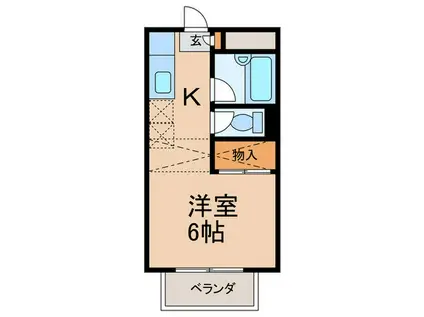 フォーレスト本山(1K/2階)の間取り写真