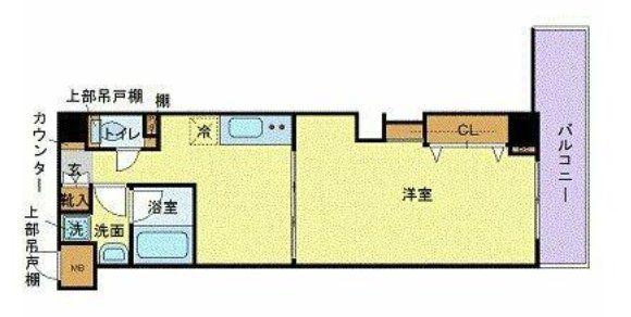 トーシンフェニックス江戸川橋(1DK/1階)の間取り写真