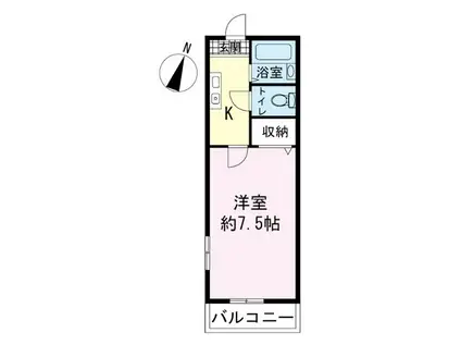 リヴィエールTODA(1K/2階)の間取り写真