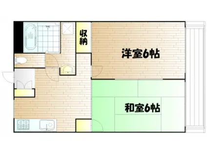 フローレス当新田II(2DK/2階)の間取り写真