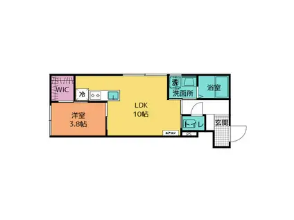 AMOUR LIEN(1LDK/2階)の間取り写真