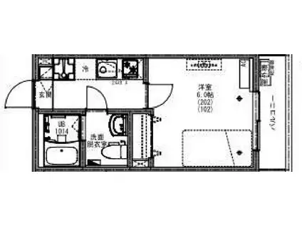 KEIAI RESIDENCE 梅島(1K/1階)の間取り写真