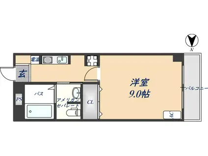 美津和ビル(1K/5階)の間取り写真