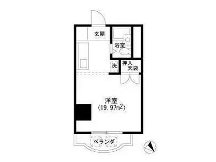 日野屋第2ビル(ワンルーム/2階)の間取り写真