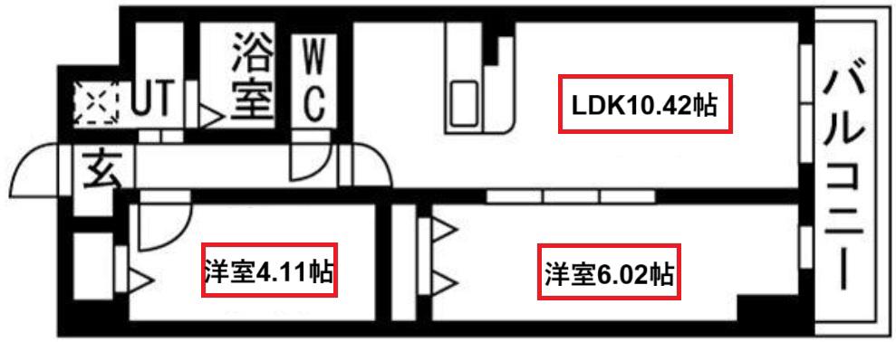 アーバンパーク新大阪(1SLDK/4階)の間取り写真