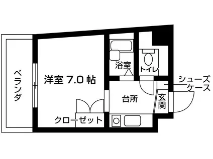 ROSE HILL(1K/4階)の間取り写真