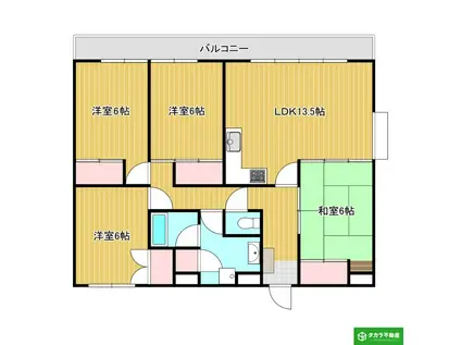 中島プリンス21(4LDK/9階)の間取り写真