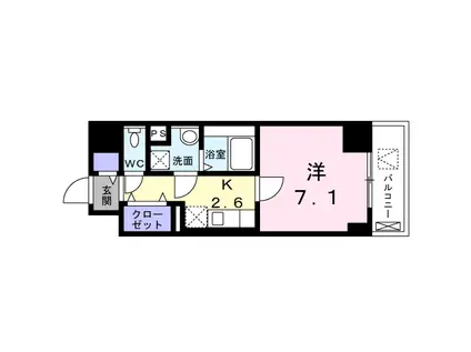 サン ウォーム ニチダン(1K/8階)の間取り写真