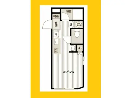 HORIZON COURT 鶴見中央(ワンルーム/2階)の間取り写真