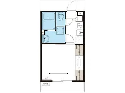 リブリ・ピーチテラス湘南(1K/1階)の間取り写真