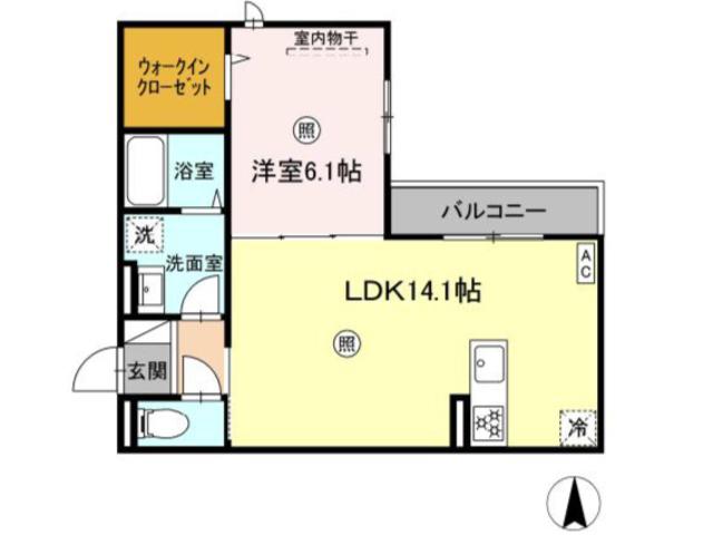 DWELL石垣東(1LDK/3階)の間取り写真