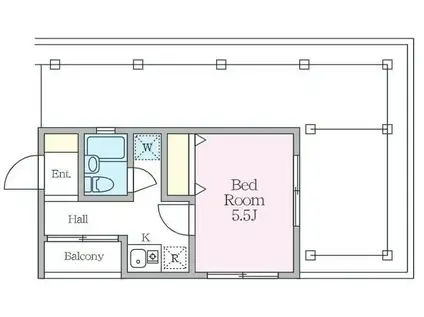 エスポワール砂土原(1K/4階)の間取り写真