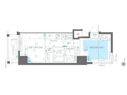 ZOOM白金台(2K/8階)の間取り写真