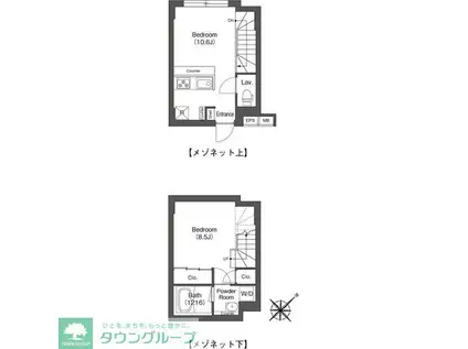 ディームス大井町フォレスト(1LDK/1階)の間取り写真