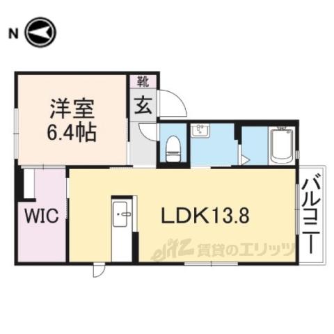 SHISHIKURA(1LDK/1階)の間取り写真