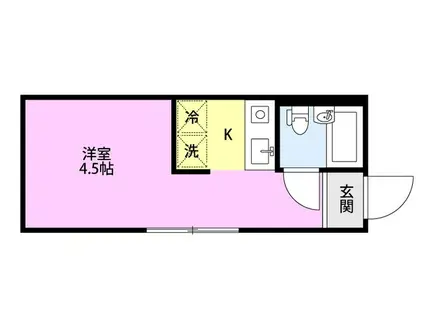JR越後線 新潟大学前駅 徒歩16分 1階建 築1年(ワンルーム/1階)の間取り写真