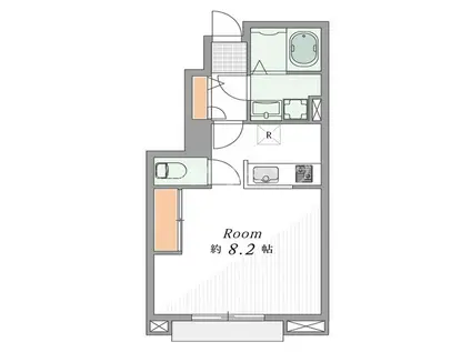 フェリーチェ中野(ワンルーム/1階)の間取り写真