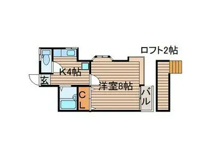 マリンパレット(1K/1階)の間取り写真