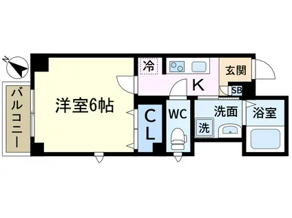 ハイマートヒルズ(1K/3階)の間取り写真