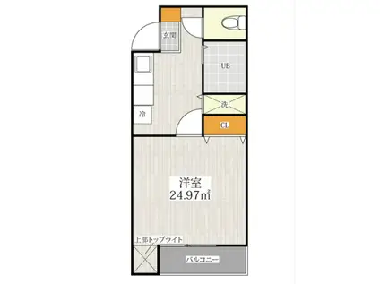 ベルアージュ(1K/2階)の間取り写真