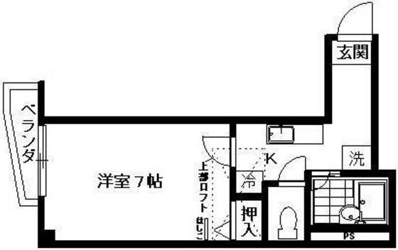 アドヴァンス南方(1K/3階)の間取り写真