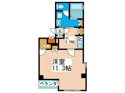 アクティーコート難波西(1K/10階)の間取り写真