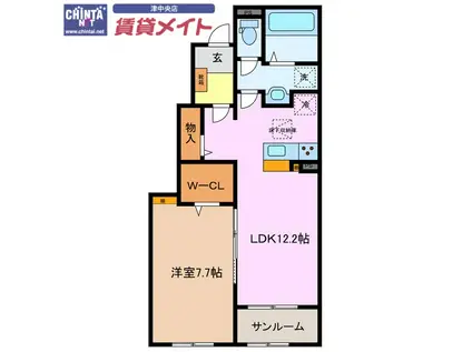 エスポワール・プルミエ(1LDK/1階)の間取り写真