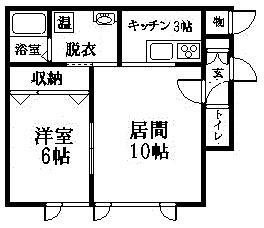 ビリーヴ(1LDK/2階)の間取り写真