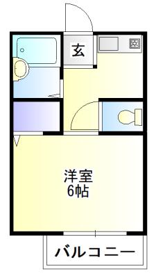 オリーブハウス(1K/1階)の間取り写真