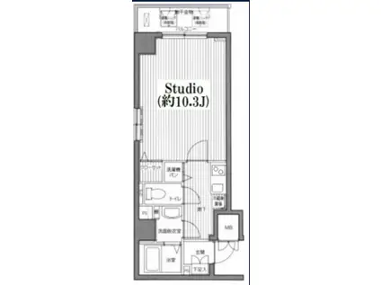 グランドガーラ横浜関内(1K/7階)の間取り写真