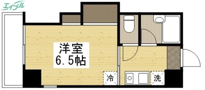 KSB 大供(1K/5階)の間取り写真
