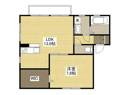 メープルコート(1LDK/1階)の間取り写真