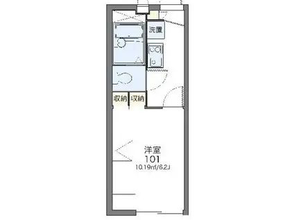 レオパレスMORE(1K/1階)の間取り写真