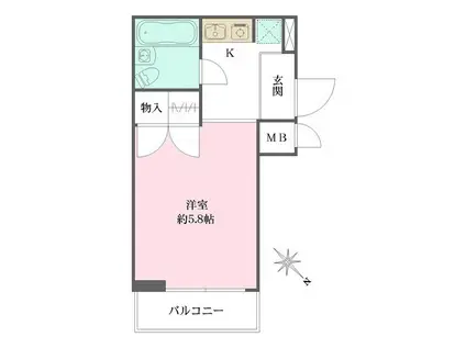 ダイホープラザ荻窪(ワンルーム/5階)の間取り写真