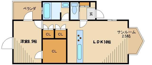 ビラ・トーレ(1LDK/1階)の間取り写真