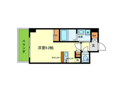 ONLYONE伊丹千僧(ワンルーム/5階)の間取り写真