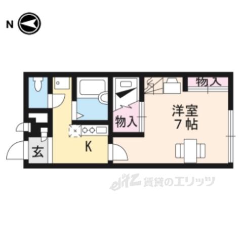 レオパレスポケットⅡ(1K/1階)の間取り写真