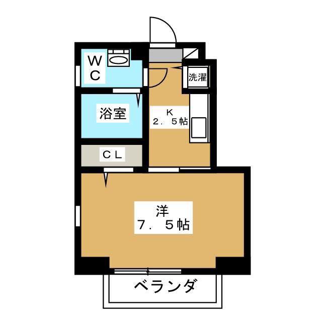TRUST VALUE麻布十番(1K/6階)の間取り写真